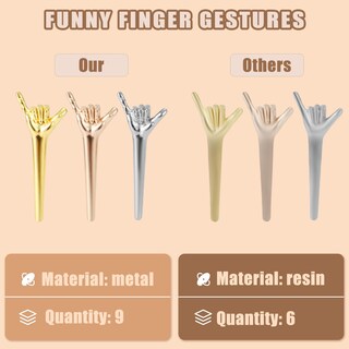 Foto 4 | Foto 4 | Pinzas Para Tabla De Cribbage Peutier Metal Funny Finger 9 Unidades (3 Colores) - Venta Internacional.
