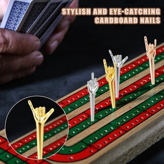 Foto 5 | Foto 5 | Pinzas Para Tabla De Cribbage Peutier Metal Funny Finger 9 Unidades (3 Colores) - Venta Internacional.