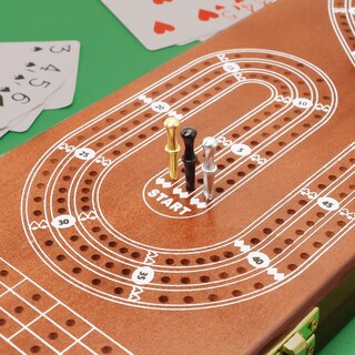 Foto 3 | Foto 3 | Set De Juego De Mesa Cribbage Plusvivo De Madera Maciza De Roble Con 3 Pistas - Venta Internacional.