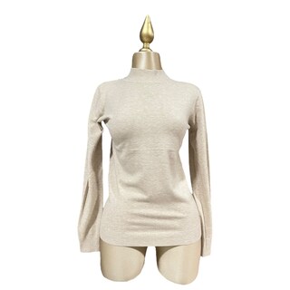 Foto 3 | Foto 3 | Blusa Beige Manga Larga Cuello Mussi
