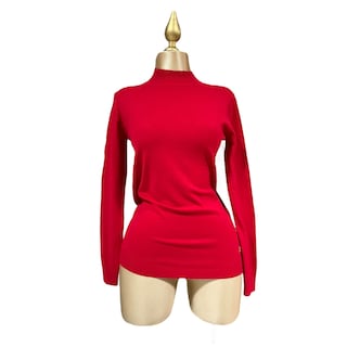 Foto 2 | Foto 2 | Blusa Rojo Manga Larga Cuello Mussi