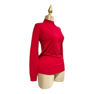 Foto 3 | Foto 3 | Blusa Rojo Manga Larga Cuello Mussi