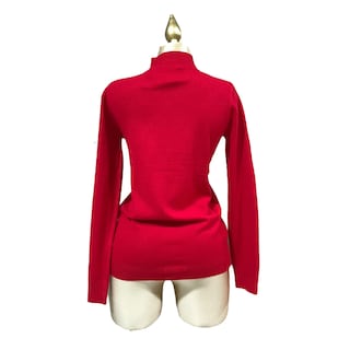 Foto 4 | Foto 4 | Blusa Rojo Manga Larga Cuello Mussi