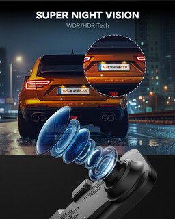 Foto 3 | Foto 3 | Dash Cam Con Espejo Wolfbox G840s 12 4k Con Cámara Trasera De 32 Gb - Venta Internacional.