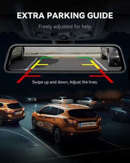 Foto 6 | Foto 6 | Dash Cam Con Espejo Wolfbox G840s 12 4k Con Cámara Trasera De 32 Gb - Venta Internacional.