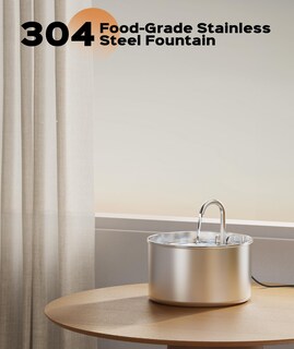 Foto 4 | Foto 4 | Fuente De Agua Cat Uiooq De Acero Inoxidable De 2 2 L Con 1 Filtro - Venta Internacional.