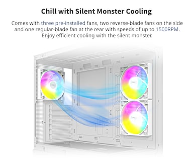 Foto 3 | Foto 3 | Funda Para Juegos De Pc Montech Xr Atx Mid-tower Con Ventiladores Argb De 3 X 120 Mm - Venta Internacional.