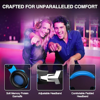 Foto 7 | Foto 7 | Auriculares Para Juegos Versiontech. G2000 Bass Surround Blue Ps5/4 - Venta Internacional.