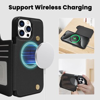 Foto 4 | Foto 4 | Funda Tipo Cartera Delidigi Para Iphone 15 Pro Max Con Tarjetero Color Negro - Venta Internacional.
