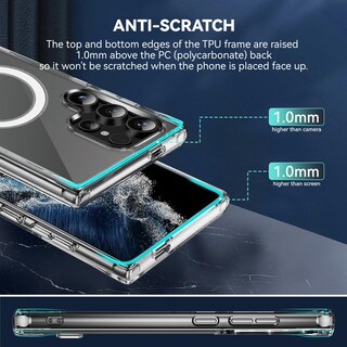 Foto 2 | Foto 2 | Funda Magnética Transparente Eorkvr Con Soporte Para Samsung S24 Ultra - Venta Internacional.
