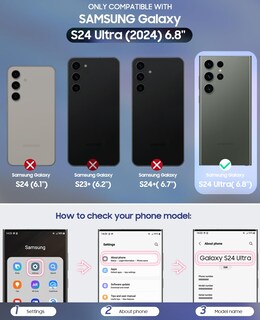 Foto 2 | Foto 2 | Funda Tipo Cartera Ocase Para Samsung Galaxy S24 Ultra 6.8'' 2024 - Venta Internacional.