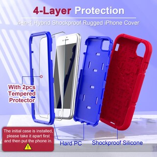 Foto 3 | Foto 3 | Funda Grifobes Para Iphone Se 2022/2020/8/7/6/6s Con 2 Unidades De Cristal - Venta Internacional.