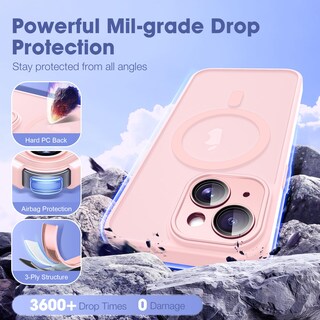 Foto 7 | Foto 7 | Funda De Teléfono Yemoran Compatible Con Iphone 15 6.1 Rosa - Venta Internacional.