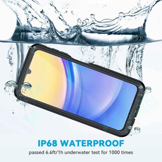 Foto 2 | Foto 2 | Funda Lanhiem Para Samsung Galaxy A15 5g Impermeable Color Negro Y Transparente - Venta Internacional.