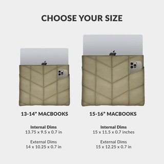 Foto 3 | Foto 3 | Funda Para Portátil Uzbl Puffy 13-14 Pulgadas Para Macbook Air/pro Con Puntada De Diamante - Venta Internacional.