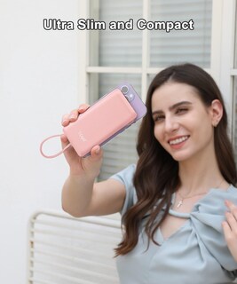 Foto 6 | Foto 6 | Power Bank Tg90° 10000 Mah Delgado Con Cables Integrados Paquete De 2 - Venta Internacional.