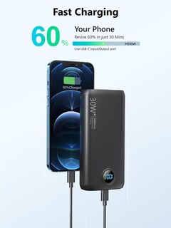 Foto 3 | Foto 3 | Batería Externa Diamuar 30.000 Mah Usb C 22 5 W Pd30 W Qc4.0 Rosa - Venta Internacional.