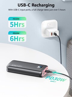 Foto 5 | Foto 5 | Batería Externa Diamuar 30.000 Mah Usb C 22 5 W Pd30 W Qc4.0 Rosa - Venta Internacional.