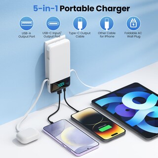 Foto 3 | Foto 3 | Cargador Portátil Fochew 13800 Mah Con Cables Integrados Para Iphone - Venta Internacional.