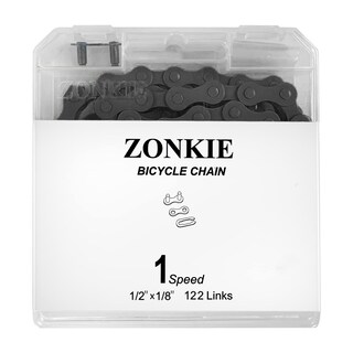 Foto 6 | Foto 6 | Cadena Para Bicicleta Zonkie De Una Sola Velocidad 1/2 X 1/8 Pulgadas 122 Eslabones - Venta Internacional.