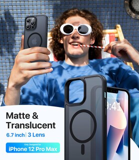 Foto 6 | Foto 6 | Funda Maozis Magnetic Para Iphone 12 Pro Max Negra - Venta Internacional.