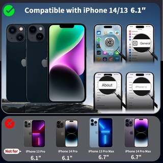Foto 2 | Foto 2 | Funda Magnética Cacoe Para Iphone 13/14 De 6.1 Pulgadas Con Soporte De 360° Color Verde Oscuro - Venta Internacional.