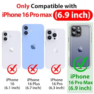 Foto 2 | Foto 2 | Funda De Teléfono Sportlink Para Iphone 16 Pro Max Impermeable Negra - Venta Internacional.