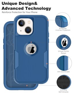 Foto 5 | Foto 5 | Funda Ronshieh Defender Para Iphone 14 Con Accesorios Color Azul - Venta Internacional.