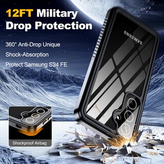 Foto 3 | Foto 3 | Funda Antshare Impermeable Con Protector De Pantalla Para Samsung Galaxy S24 Fe Color Negro - Venta Internacional.