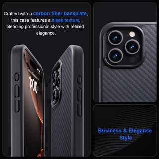 Foto 3 | Foto 3 | Funda De Teléfono Gesihopy De Fibra De Carbono Real Para Iphone 16 Pro De 6.3 Pulgadas - Venta Internacional.