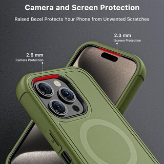 Foto 5 | Foto 5 | Funda De Teléfono M Mybat Pro Maverick Series Para Iphone 15 Pro Max Color Verde Militar - Venta Internacional.
