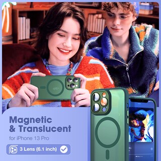 Foto 3 | Foto 3 | Funda De Teléfono Yemoran Compatible Con Iphone 13 Pro De 6.1 Pulgadas Verde - Venta Internacional.