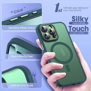 Foto 6 | Foto 6 | Funda De Teléfono Yemoran Compatible Con Iphone 13 Pro De 6.1 Pulgadas Verde - Venta Internacional.