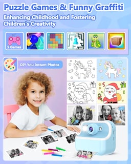Foto 5 | Foto 5 | Cámara De Impresión Instantánea Tkecwob Para Niños De 3 A 12 Años Con Tarjeta Sd De 32 Gb - Venta Internacional.