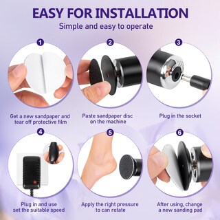 Foto 2 | Foto 2 | Eliminador De Callos Eléctrico Krofaue Upgrade Con Papel De Lija 60 - Venta Internacional.