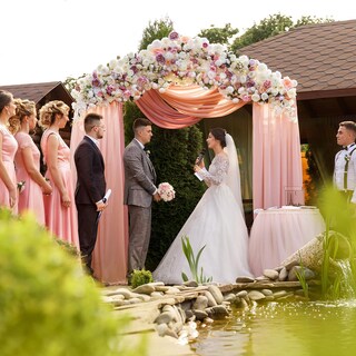 Foto 5 | Foto 5 | Tela Drapeada Wedding Arch Wokceer Blush 2 Paneles 7 3 X 6 M - Venta Internacional.