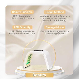 Foto 5 | Foto 5 | Mascarilla Facial Led Fxtiaa Terapia De Luz Facial Led 7 En 1 Color - Venta Internacional.