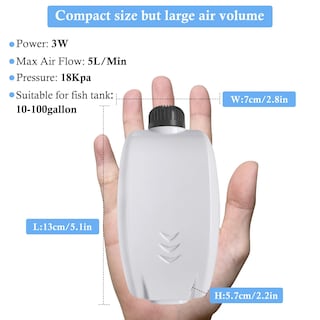 Foto 3 | Foto 3 | Bomba De Aire Eléctrica Para Acuarios Hitop Whisper Para 75 A 380 Litros - Venta Internacional.