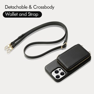 Foto 7 | Foto 7 | Funda Tipo Cartera Zve Para Iphone 16 Pro Con Tarjetero De 6 3 Pulgadas Color Negro - Venta Internacional.