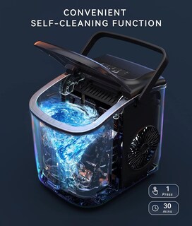 Foto 3 | Foto 3 | Máquina De Hielo Portátil Para Encimera Ecozy 26 Libras Salida Diaria Negra - Venta Internacional.
