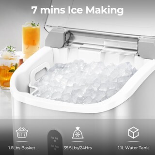 Foto 2 | Foto 2 | Máquina De Hielo En Forma De Pepitas Zafro 35 5 Kg/24 Horas Color Blanco - Venta Internacional.