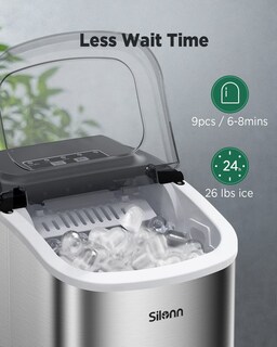 Foto 3 | Foto 3 | Máquina De Hielo Silonn Portátil Autolimpiante 26 Kg/24 H - Venta Internacional.