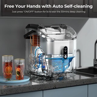 Foto 3 | Foto 3 | Máquina De Hielo En Forma De Pepitas Zafro Encimera De Acero Inoxidable Color Negro - Venta Internacional.