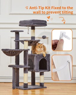 Foto 6 | Foto 6 | Árbol Para Gatos Taoqimiao Ms019g 100 Cm Con Rascadores Y Hamaca - Venta Internacional.