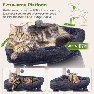 Foto 2 | Foto 2 | Cat Tree Globlazer F83 Giant Para Gatos De Interior Xxl Color Gris Oscuro - Venta Internacional.