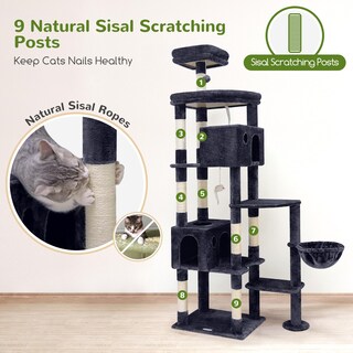 Foto 5 | Foto 5 | Cat Tree Globlazer F83 Giant Para Gatos De Interior Xxl Color Gris Oscuro - Venta Internacional.