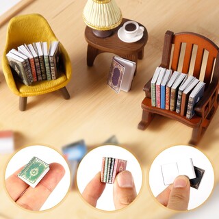 Foto 4 | Foto 4 | Libros En Miniatura Nqeuepn Para Decoración De Casas De Muñecas A Escala 1:12 - Venta Internacional.