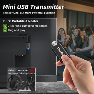 Foto 2 | Foto 2 | Auriculares Inalámbricos Tianfucen Bkm400 Para Tv Con Transmisor Bluetooth - Venta Internacional.