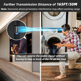 Foto 5 | Foto 5 | Auriculares Inalámbricos Tianfucen Bkm400 Para Tv Con Transmisor Bluetooth - Venta Internacional.