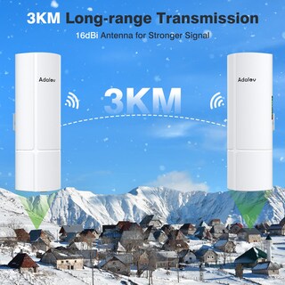 Foto 2 | Foto 2 | Puente Inalámbrico Adalov Gigabit 5 8 Ghz 3 Km De Largo Alcance Cpe366 - Venta Internacional.